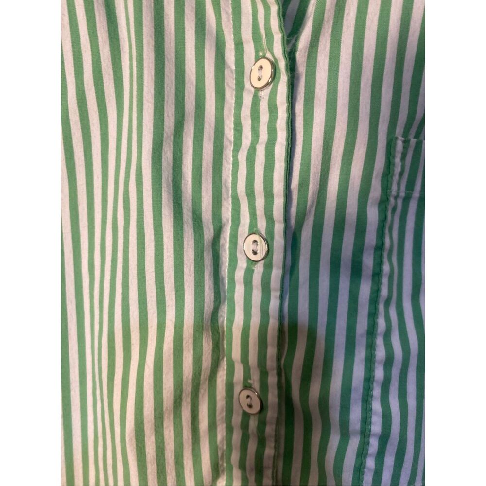 Anthropology Maeve green & white sleeveless button down blouse XS - Picture 3 of 4